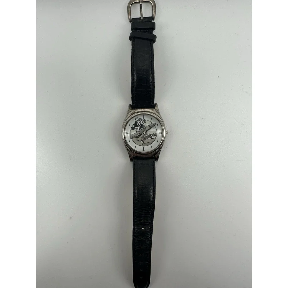 Mickey Classic Adventures Watch New Battery Crazy Airplane 35MM 8